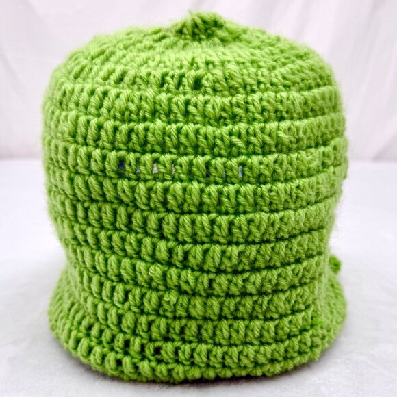 Handmade Knit Cthulhu Mask/Hat Green w/Tentacles & Eye Holes - Picture 4 of 6